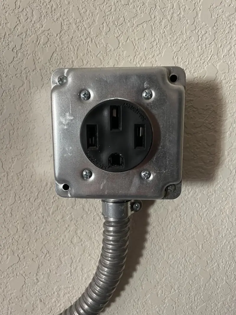 NEMA 14-50 outlet installed for Smart Home Electrical in Randolph Town